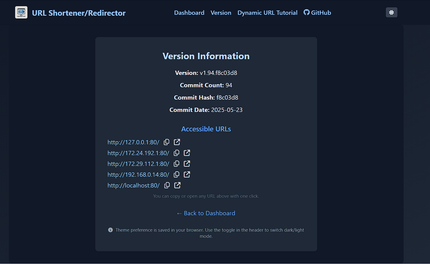 Version Screenshot